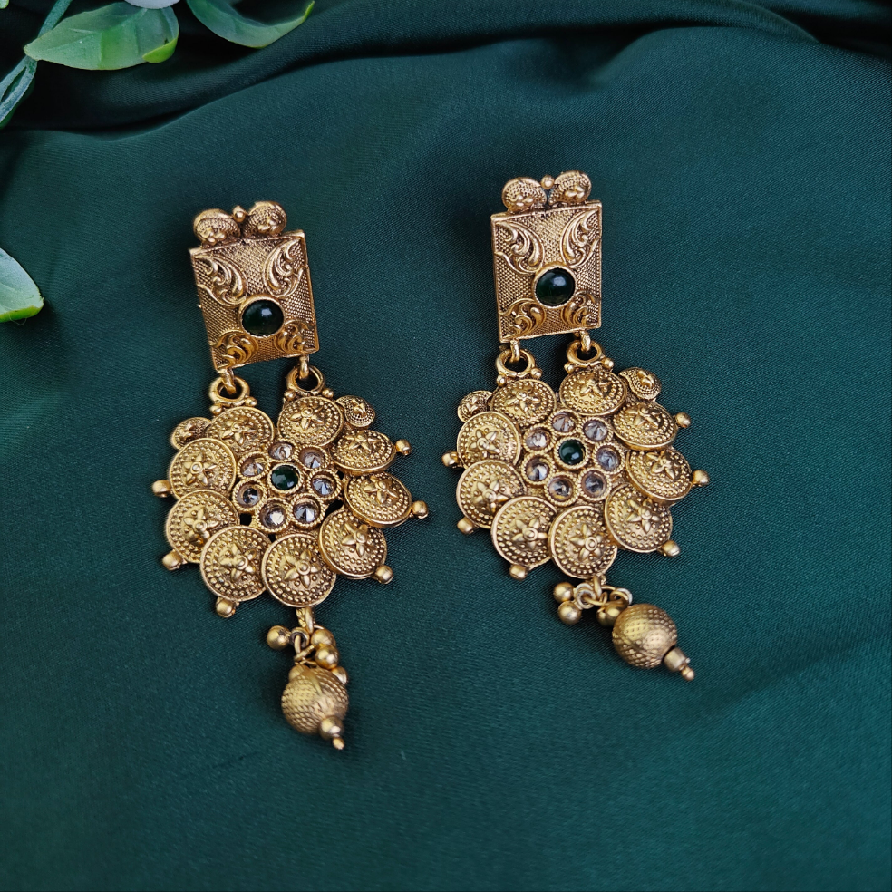 Nighat Matt Gold Earrings