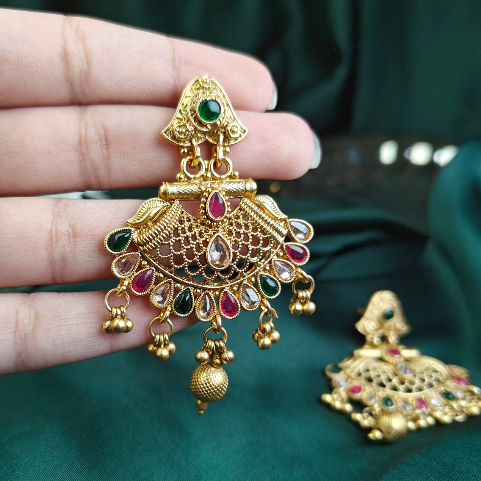 Shaheen Matt Gold Earrings