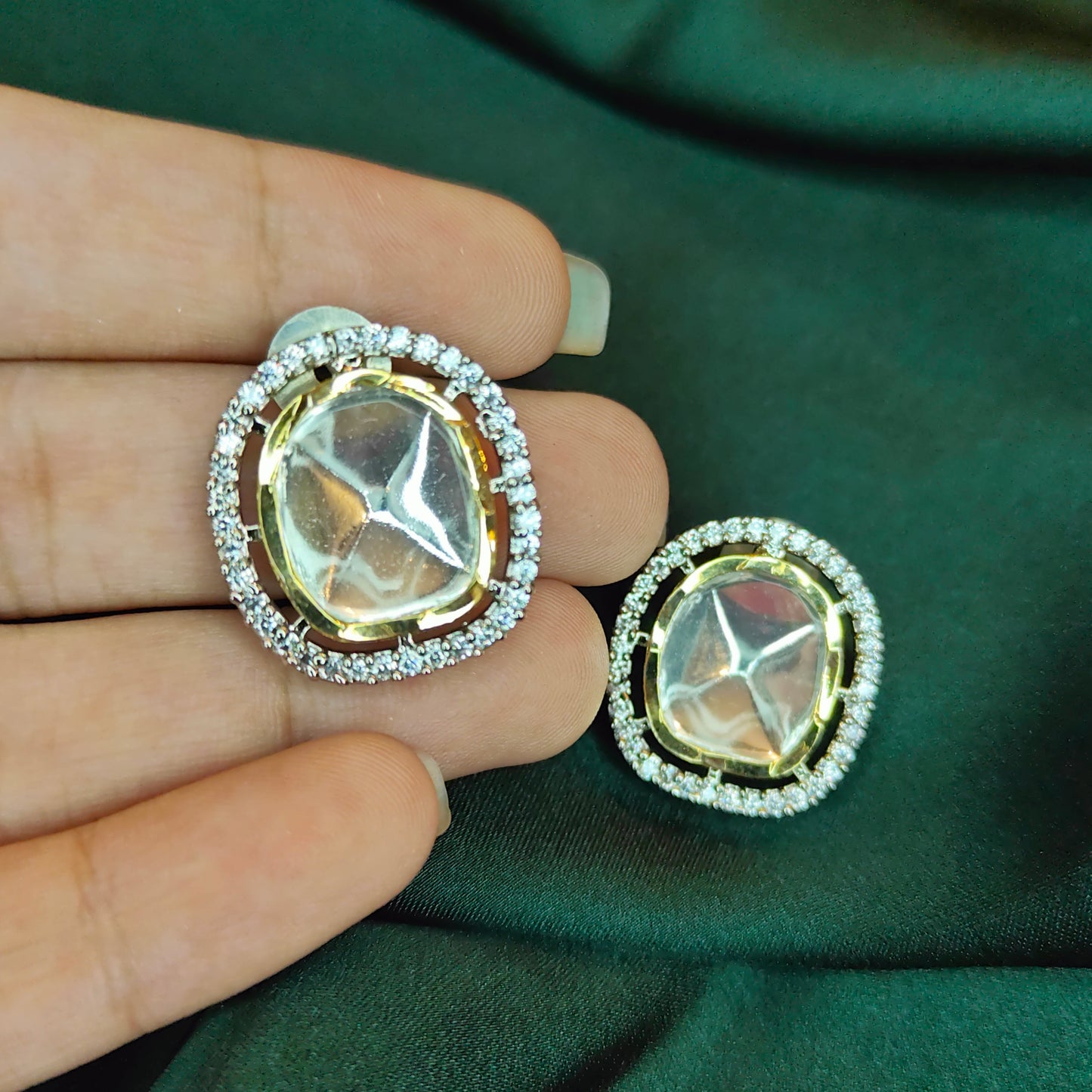 Mirror Zircon Studs