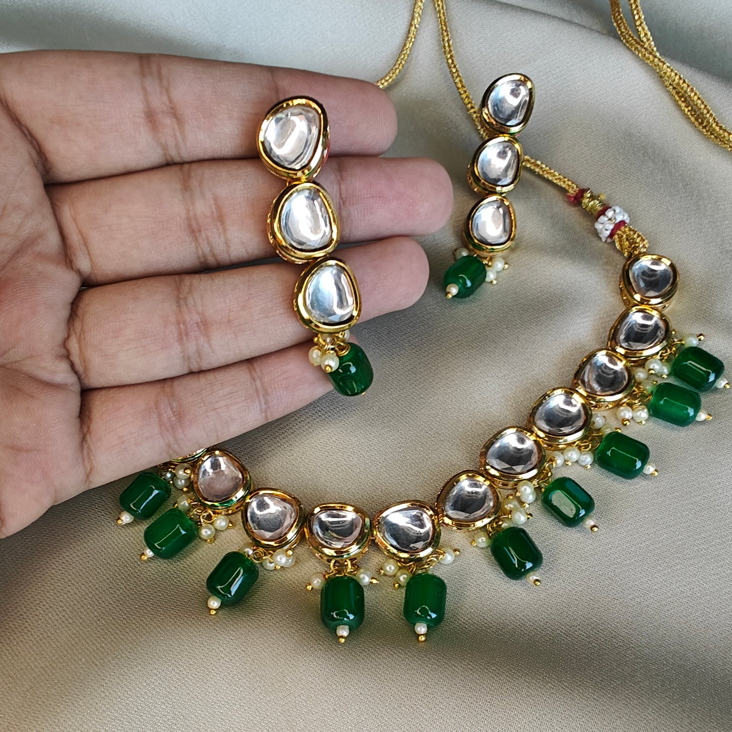 Emerald Jaipur Kundan Set