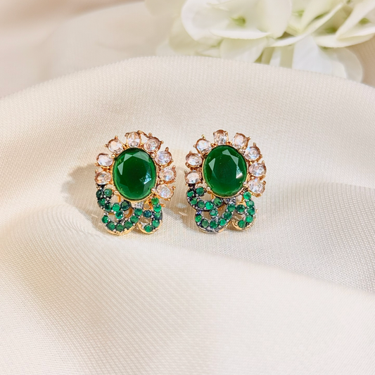 Emerald Blossom Studs