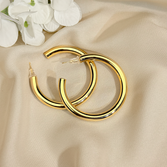 Golden Aura Hoop Earrings