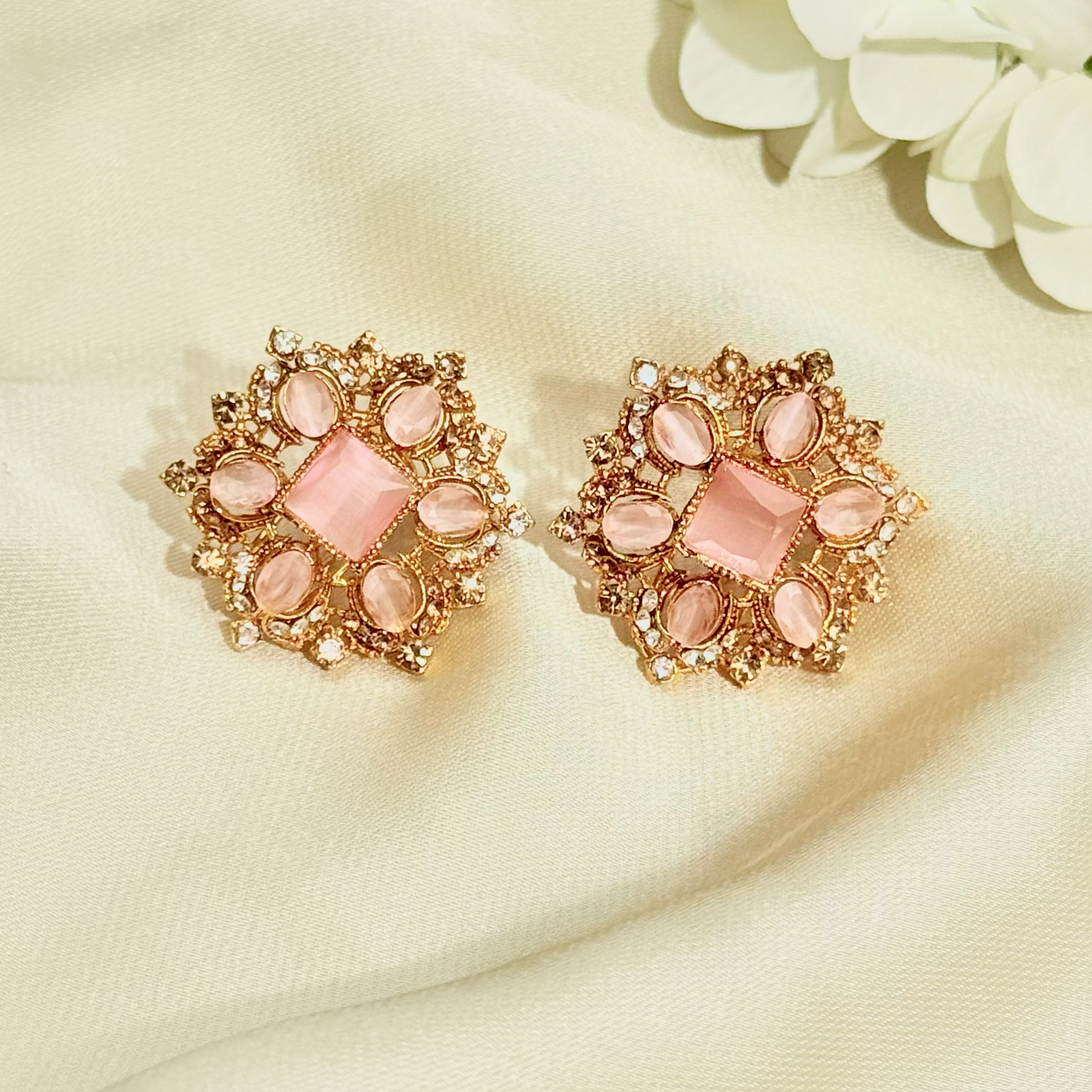 Roselle Zircon Studs