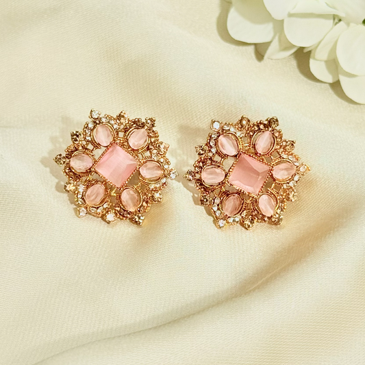 Roselle Zircon Studs