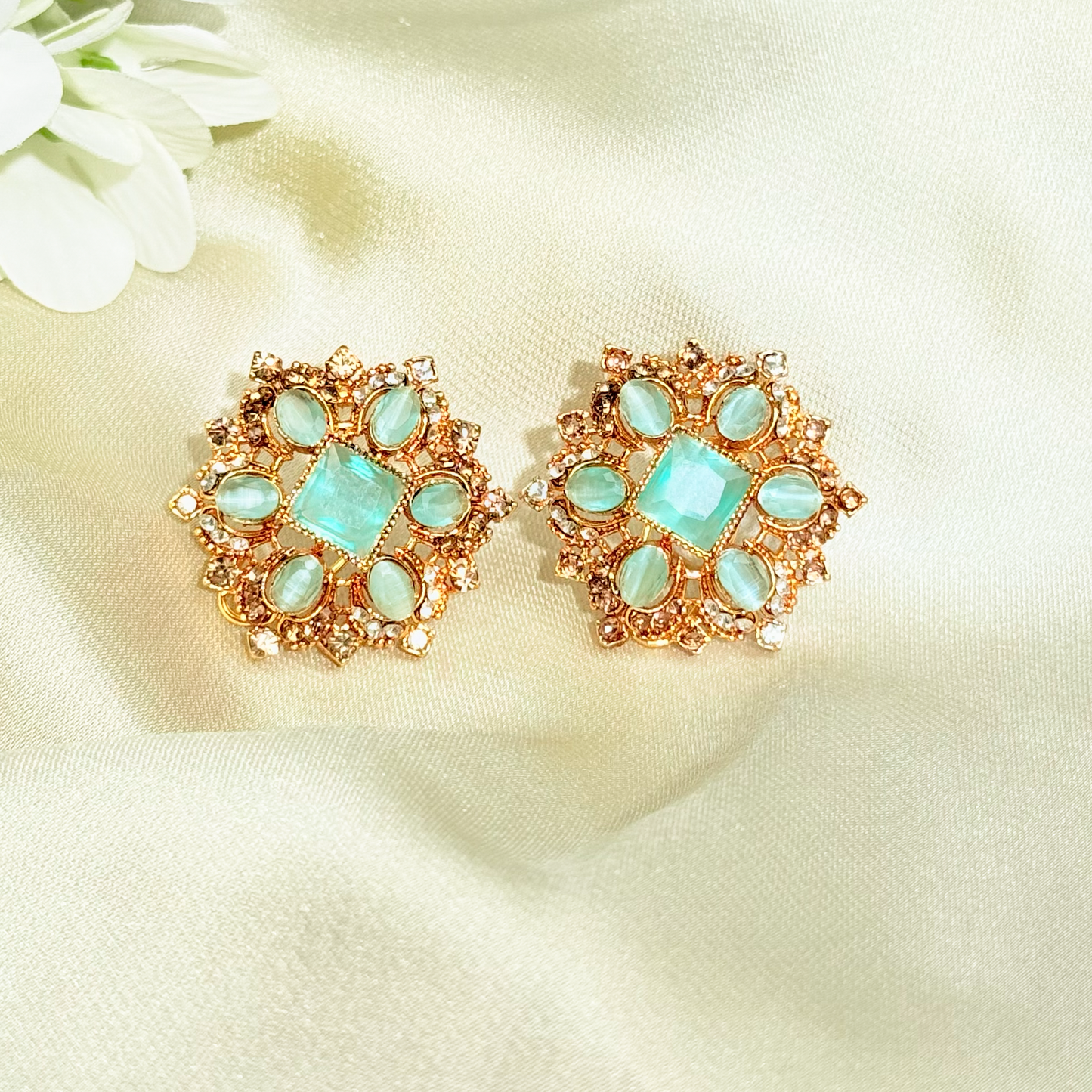 Mint Zircon Studs