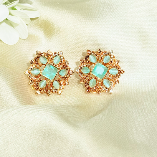 Mint Zircon Studs