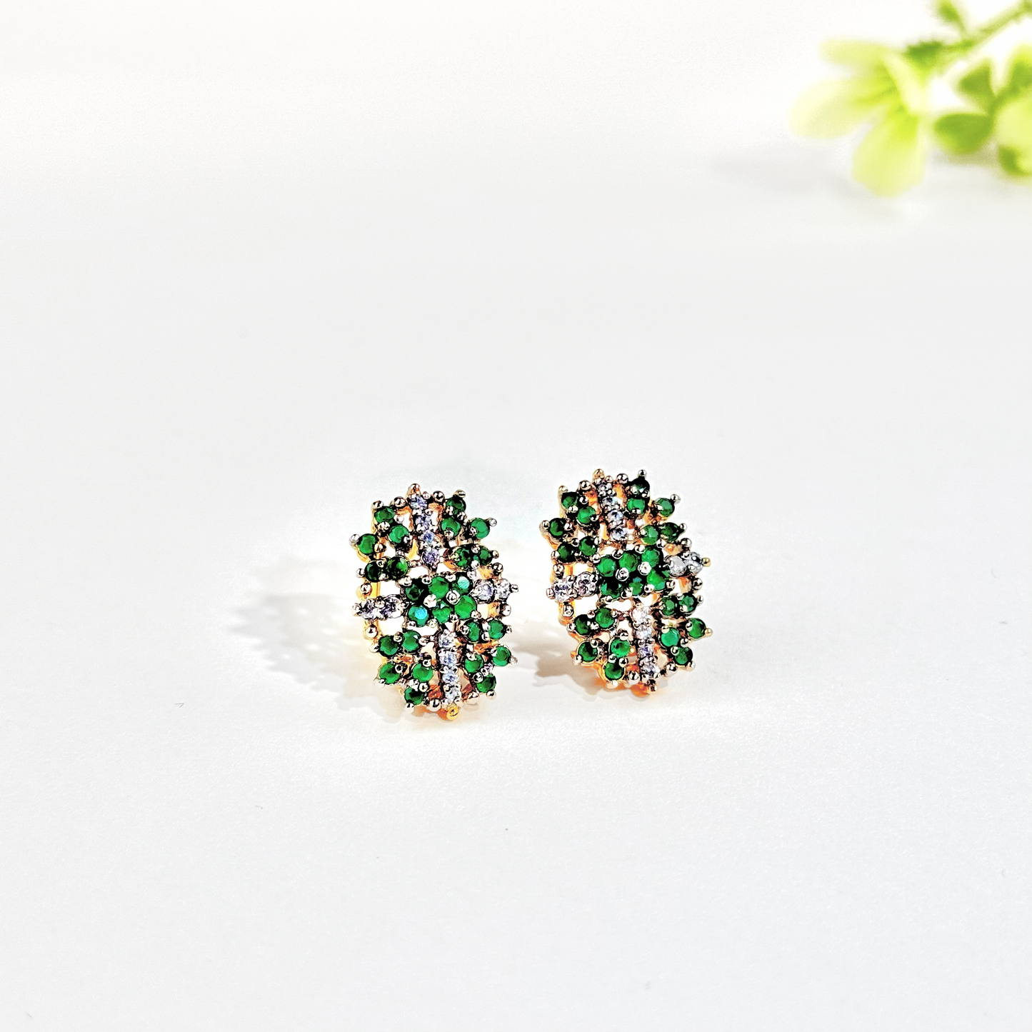 Emerald Grace Stud Earrings