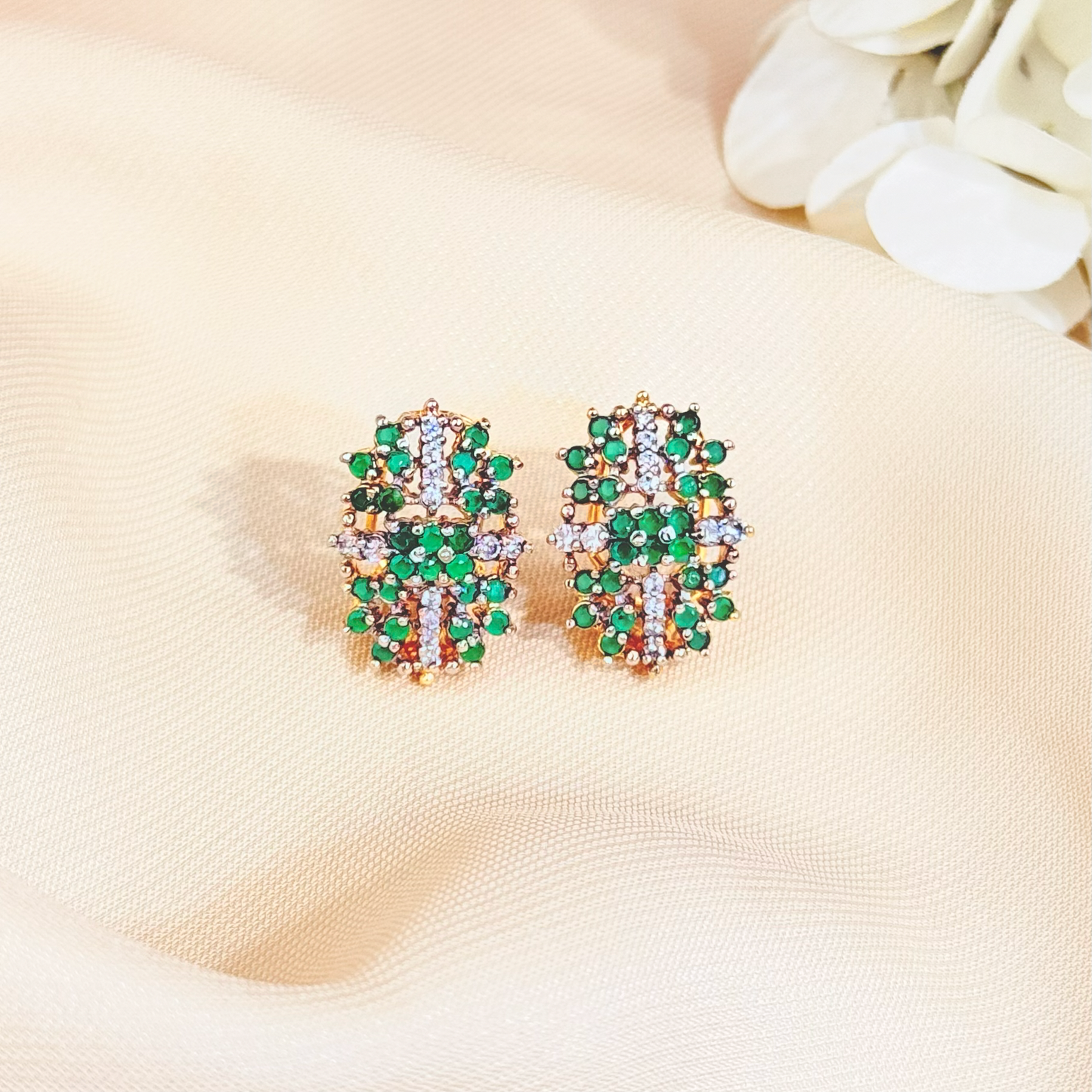 Emerald Grace Stud Earrings