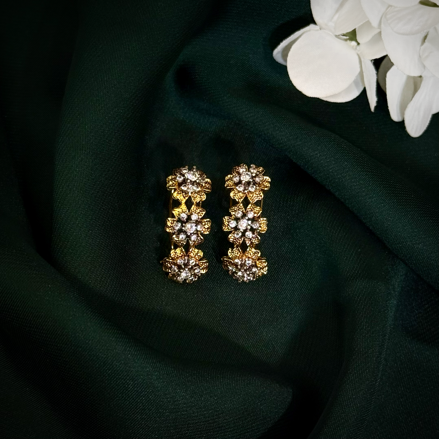 Golden Bloom Stud Earrings