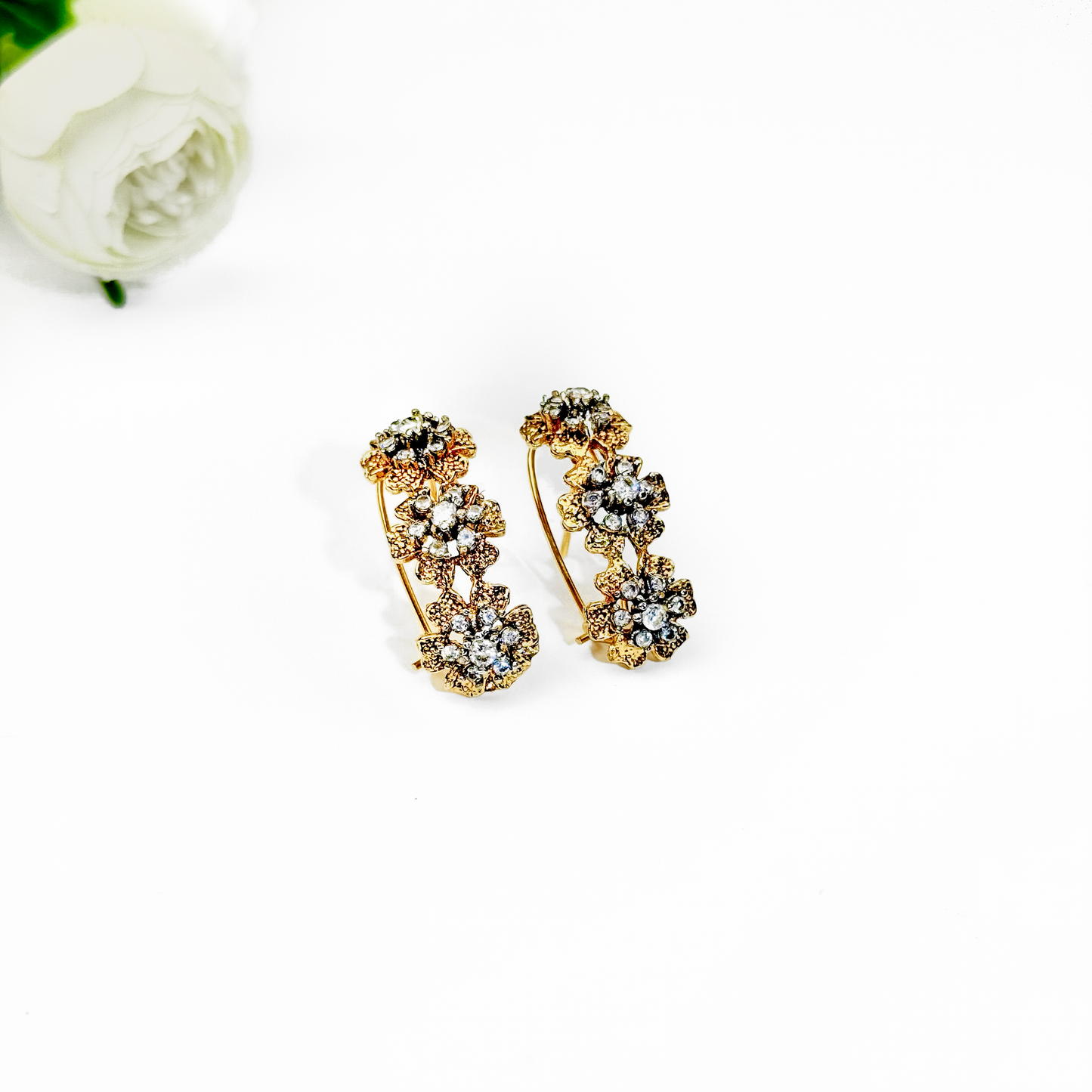 Golden Bloom Stud Earrings