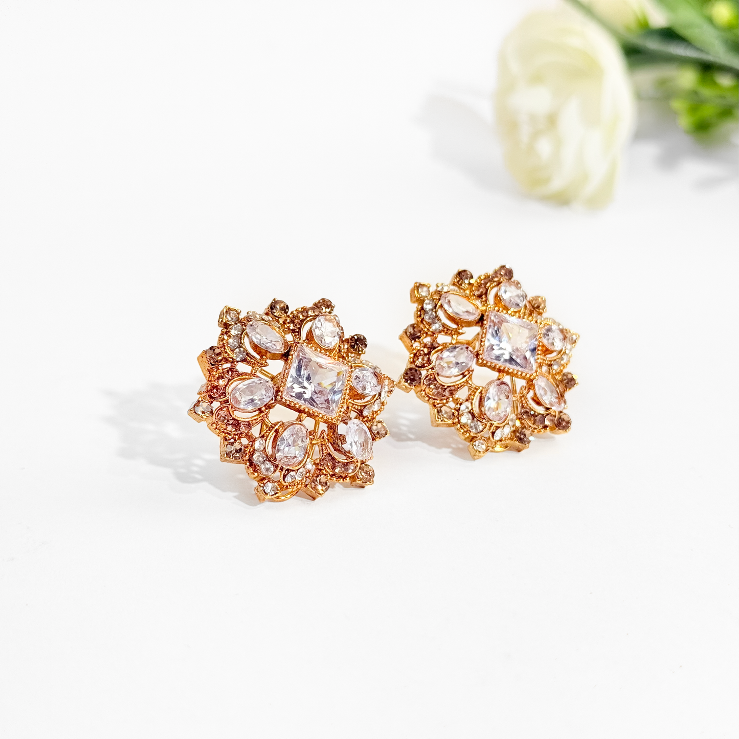 Crystal Empress Stud Earrings