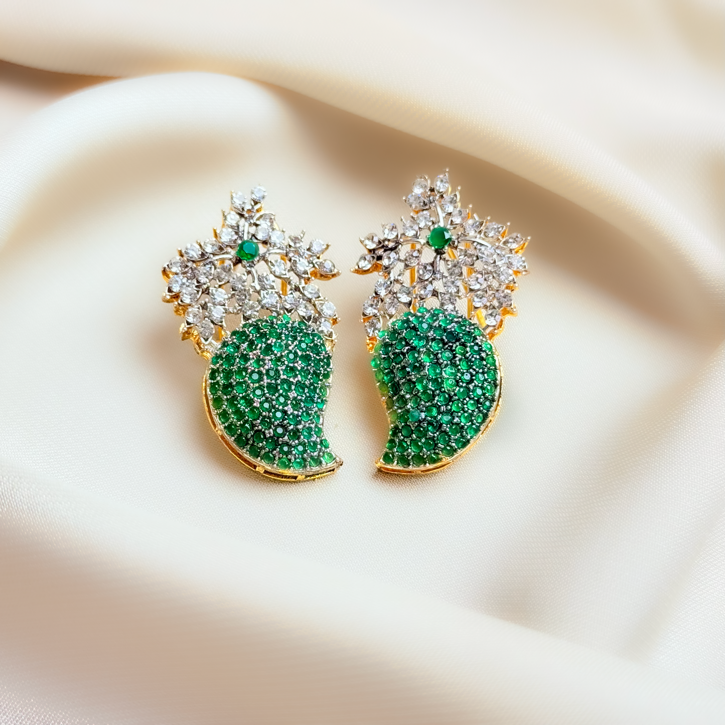 Emerald Bloom Spark Earrings