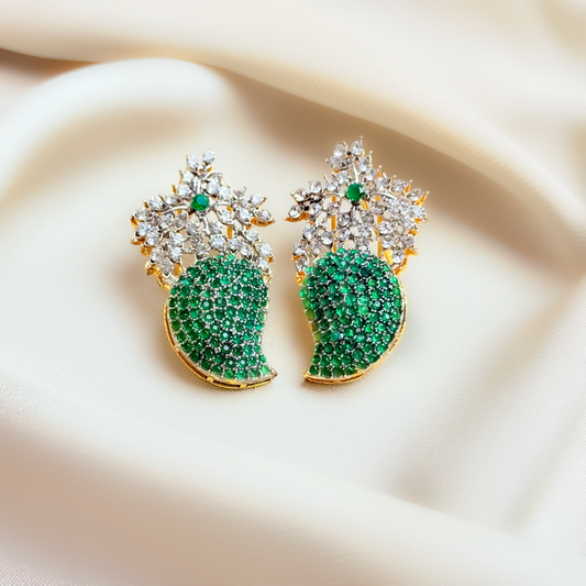 Emerald Bloom Spark Earrings