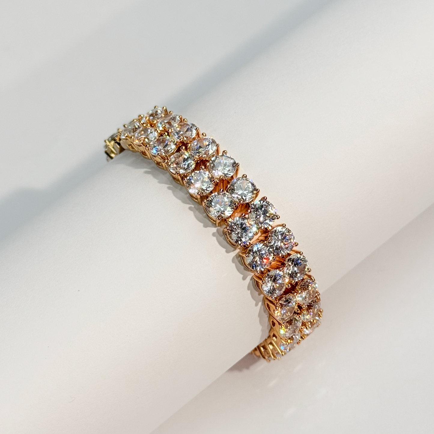 Royal Twin-Row Diamond Spark Bracelet