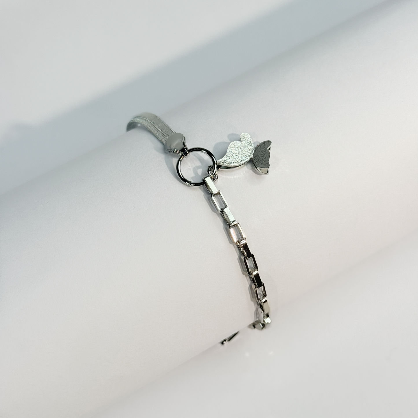 Silver Butterfly Charm Anklet