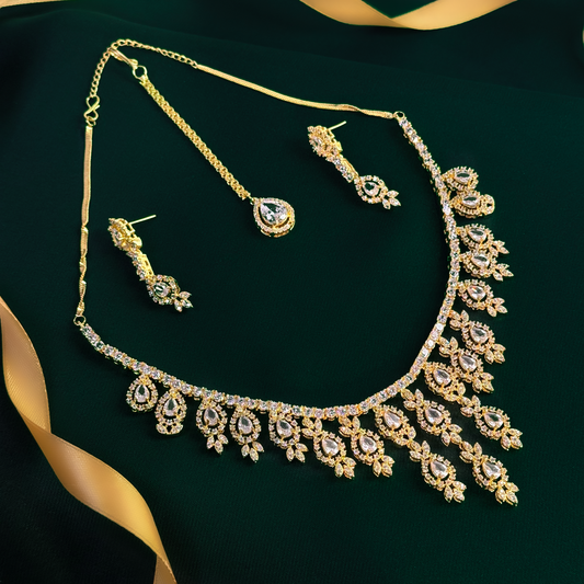Regal Teardrop Bridal Necklace Set