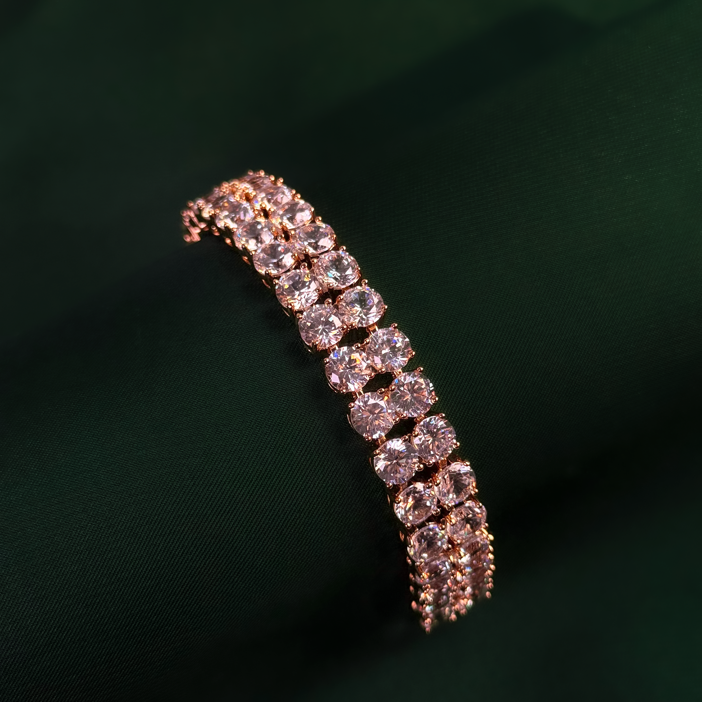 Royal Twin-Row Diamond Spark Bracelet