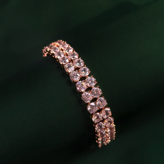 Royal Twin-Row Diamond Spark Bracelet