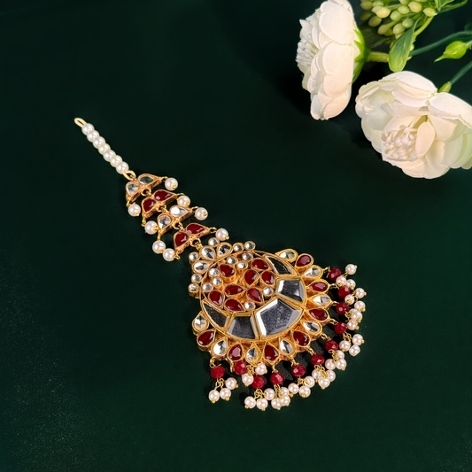 Royal Ruby Kundan Teeka