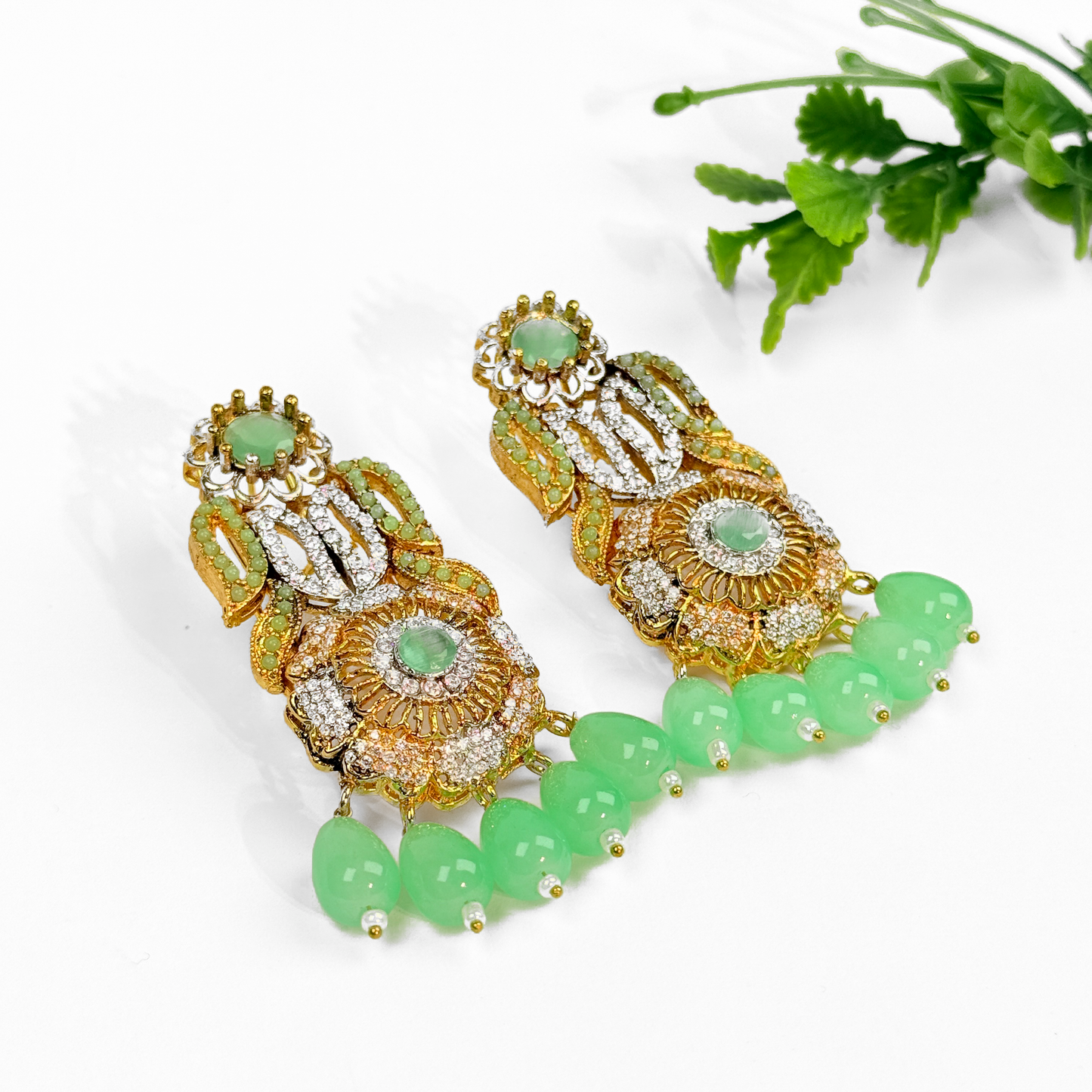 Aqua Zircon Earrings