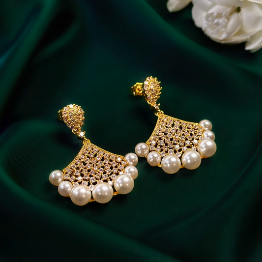 Pearl Lattice Luxe Studs