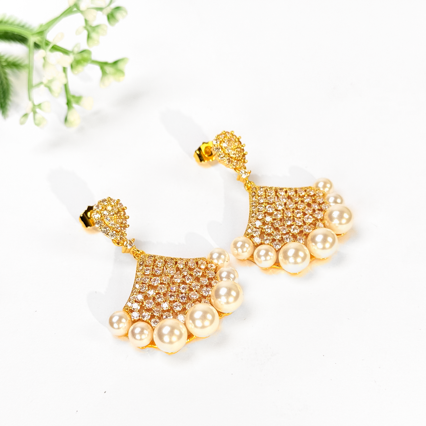 Pearl Lattice Luxe Studs