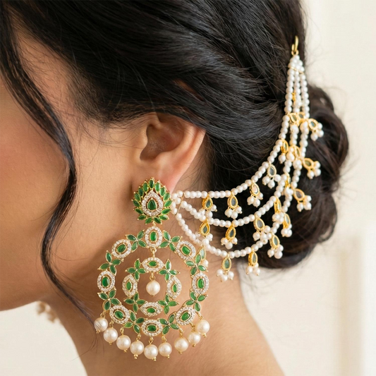 Emerald Noor Pearl Sahara Earrings