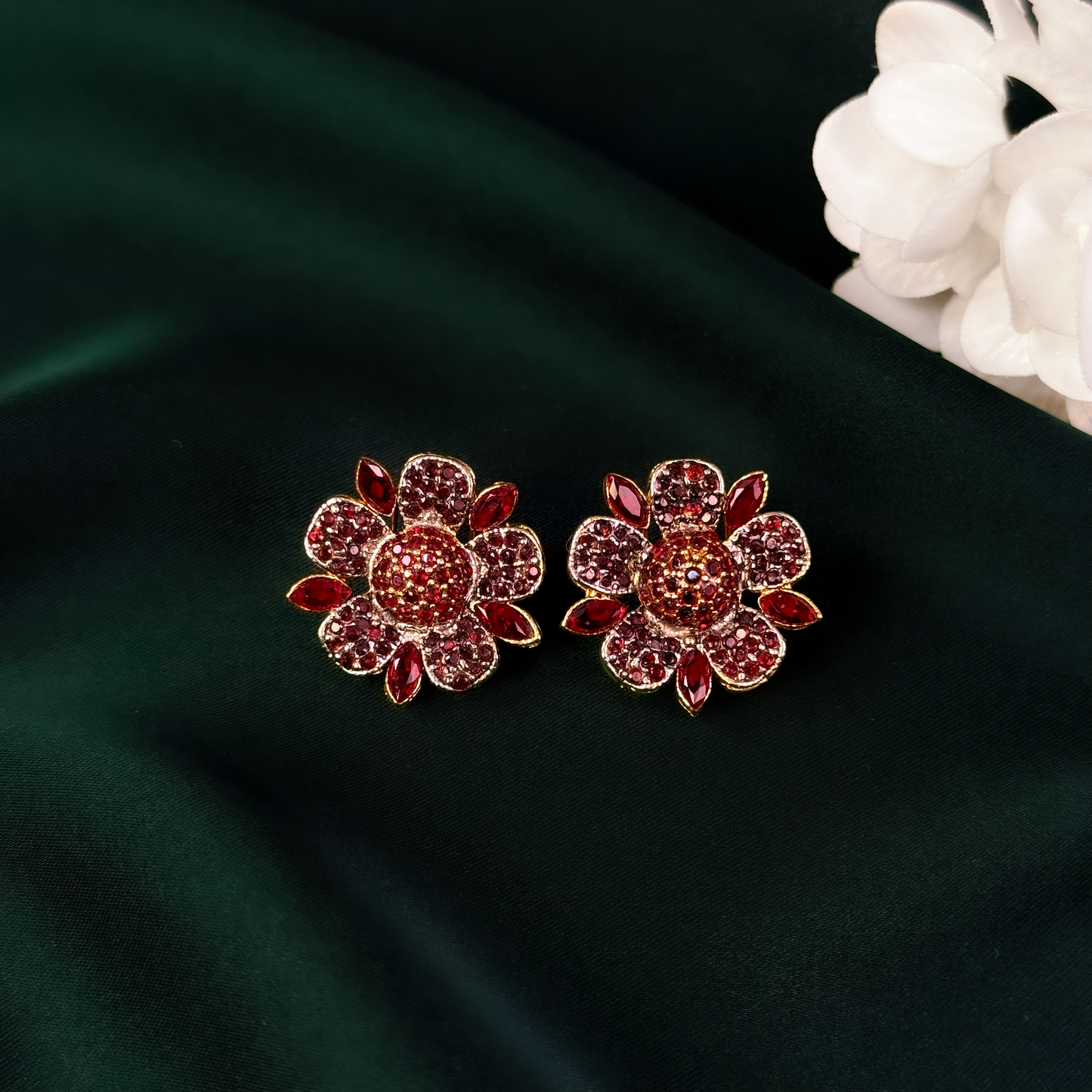 Scarlet Rose Studs