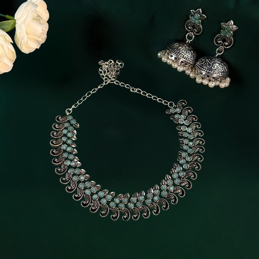 Mint Oxidized Silver Set