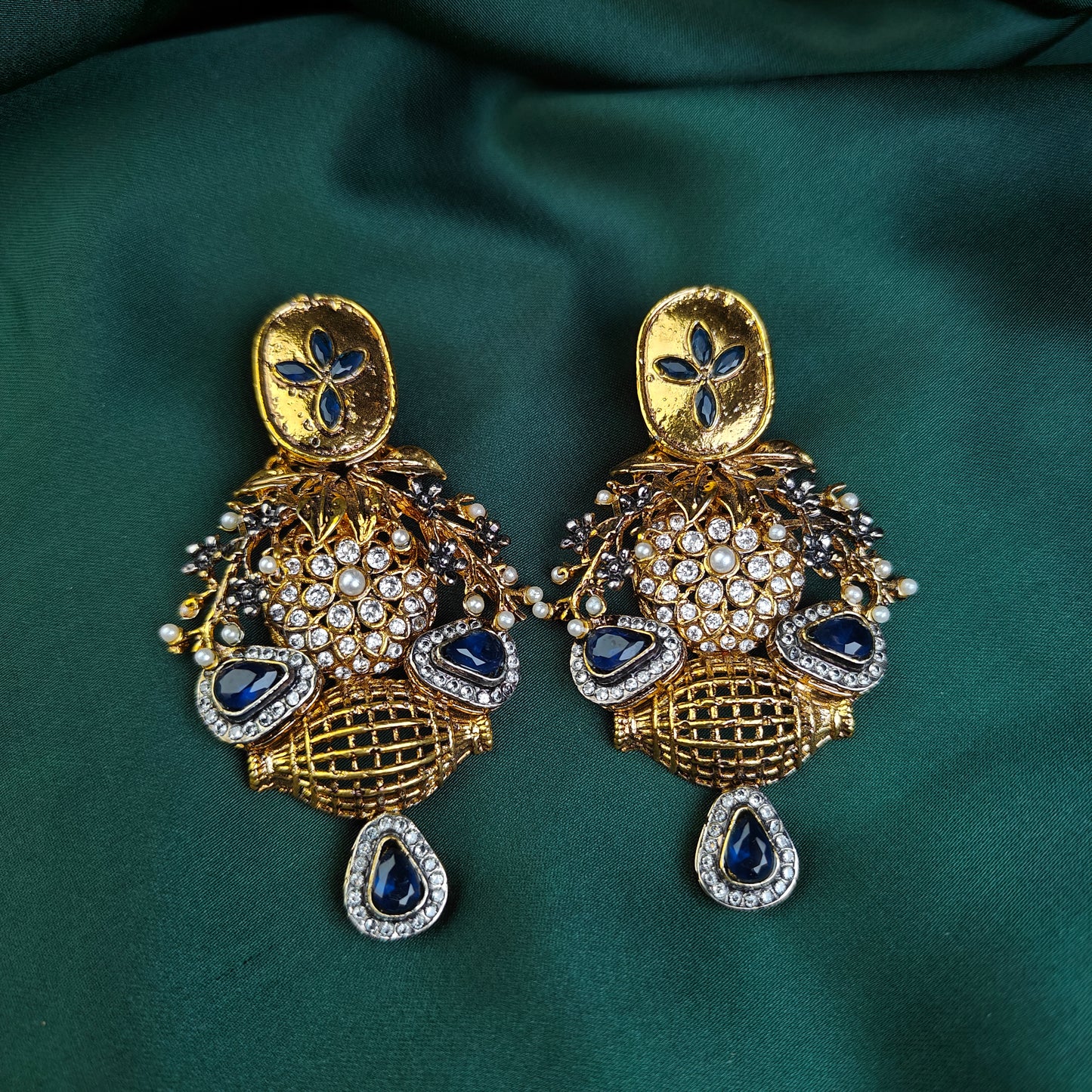 Sapphire Gilded Earrings