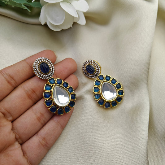 Sapphire Mirror Earrings